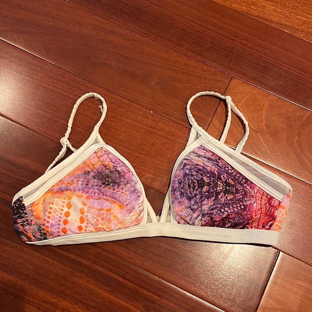 Cute multicolored pink bikini top